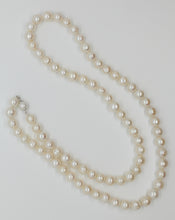 Load image into Gallery viewer, White Round Ringed Pearl Necklace
