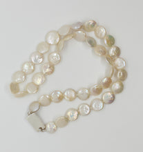 Load image into Gallery viewer, Freshwater White Coin Pearl Necklace
