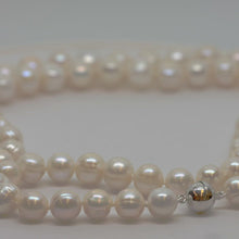 Load and play video in Gallery viewer, White Ringed Baroque Pearl Necklace
