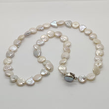 Load image into Gallery viewer, N Freshwater White Coin and Kishi Hearts Pearl Necklace
