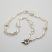 Load image into Gallery viewer, Freshwater White Mixed Shape Pearl Necklace
