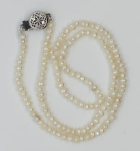 Load image into Gallery viewer, Seed Pearl Necklace 9ct YG clasp
