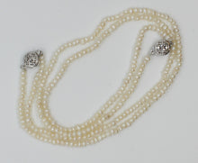 Load image into Gallery viewer, Seed Pearl Necklace 9ct YG clasp
