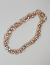 Load image into Gallery viewer, 4 Strand Pink Pearl Necklace
