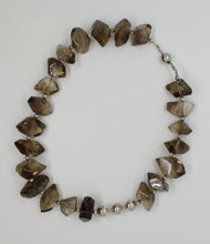 Load image into Gallery viewer, Necklace, Natural Smoky Quartz and Sterling Silver Necklace
