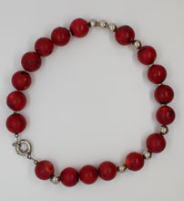 Load image into Gallery viewer, Necklace, Natural Coral and Sterling Silver Necklace
