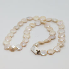 Load image into Gallery viewer, Freshwater White Coin Pearl Necklace
