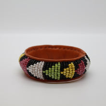 Load image into Gallery viewer, African, Bracelet Beaded, Leather Lined #223
