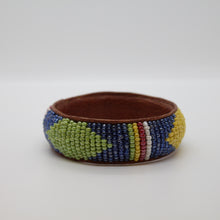 Load image into Gallery viewer, African, Bracelet Beaded, Leather Lined, #227
