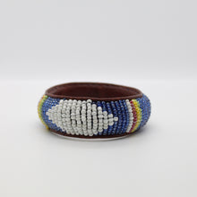 Load image into Gallery viewer, African, Bracelet Beaded, Leather Lined #228
