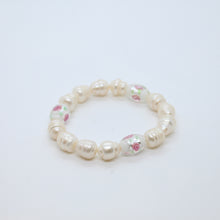 Load image into Gallery viewer, Bracelet, Pearl and Glass Bead Combination on Elastic, 18cm, #248
