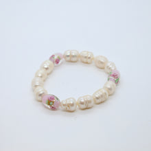 Load image into Gallery viewer, Bracelet, Pearl and Glass Bead Combination on Elastic, 17cm, #247
