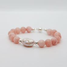 Load image into Gallery viewer, Bracelet, Sterling Silver and Pink Gemstone Combination, #B258
