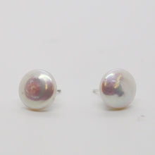 Load image into Gallery viewer, White Coin Pearl Stud Earrings E106 sold
