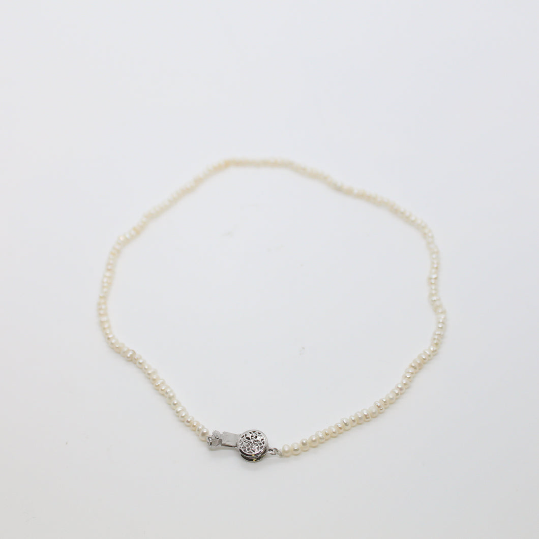 Seed Pearl Necklace 9ct YG clasp