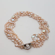 Load image into Gallery viewer, 4 Strand Pink Pearl Necklace
