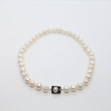 Load image into Gallery viewer, White Ringed Baroque Pearl Necklace
