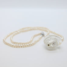 Load image into Gallery viewer, Necklace, Pearl, White Seed Pearl Necklace with Detachable Heart Drop, #N202
