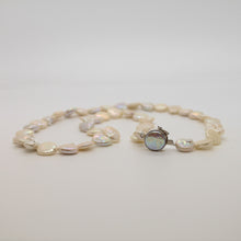 Load image into Gallery viewer, N Freshwater White Coin and Kishi Hearts Pearl Necklace
