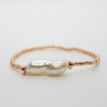 Load image into Gallery viewer, Sunshine Collection, Bracelet, Pearl and Sterling Rose Gold Glass Beads
