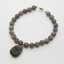 Load image into Gallery viewer, Sunshine Collection, Bracelet, Natural Labradorite with Drop
