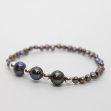 Load image into Gallery viewer, Sunshine Collection, Bracelet, Natural Freshwater Black Pearls and Freshwater Seed Pearls
