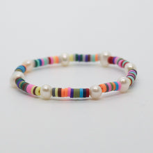 Load image into Gallery viewer, Sunshine Collection, Bracelet, Pearl and Multi Coloured Howlite
