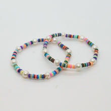 Load image into Gallery viewer, Sunshine Collection, Bracelet, Pearl and Multi Coloured Howlite  One Only
