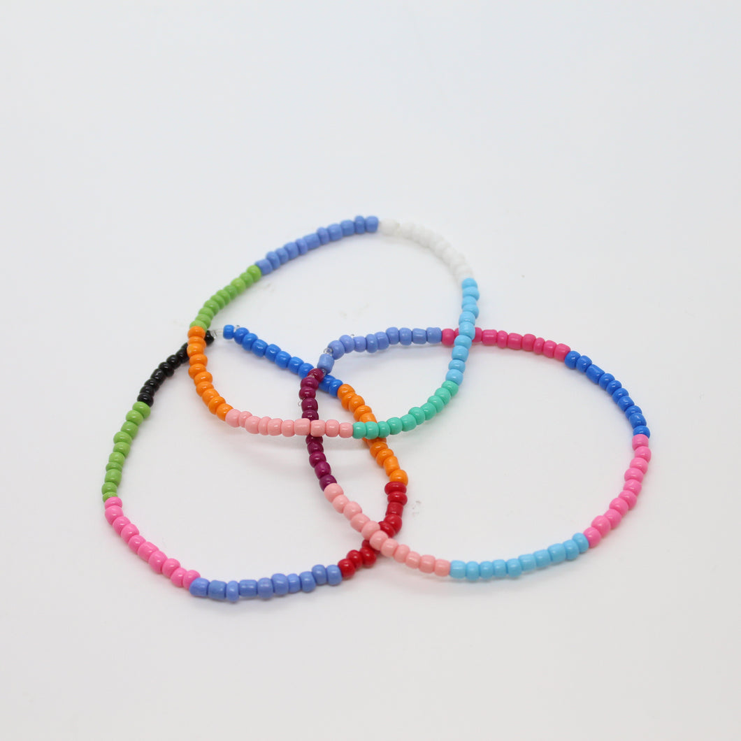 Sunshine Collection, Bracelet, Glass Beads in Rainbow Colours