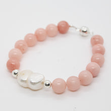 Load image into Gallery viewer, Sunshine Collection, Bracelet, Natural Freshwater White Pearl with Natural Beryl Beads
