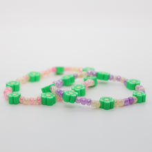 Load image into Gallery viewer, Sunshine Collection, Bracelet, Pale Mixed Colour 4mm Glass Beads with Flowers
