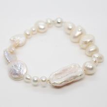 Load image into Gallery viewer, Sunshine Collection, Bracelet, Natural Freshwater White Pearl Mixed Size and Shape
