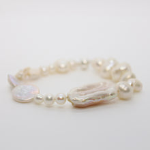 Load image into Gallery viewer, Sunshine Collection, Bracelet, Natural Freshwater White Pearl Mixed Size and Shape
